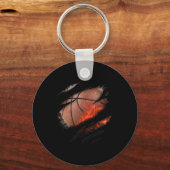 Porte-clés Basket-ball en moi Design (Recto)