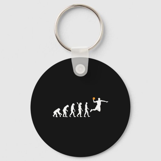 Porte-clés Basket-ball - Évolution humaine Darwin (Recto)