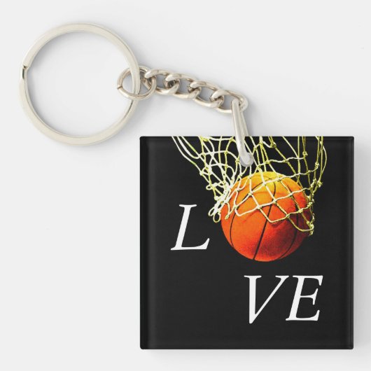 Porte-clés Basket-ball I Love (Devant)