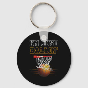 Porte-clés Basket-ball Je suis juste Ballin' Coach Joueur d'é