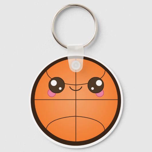 Porte-clés Basket-ball Kawaii (Recto)