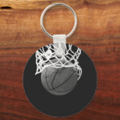 Porte-clés Basket-ball noir et blanc (Recto)