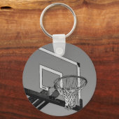 Porte-clés Basket-ball noir et blanc (Recto)