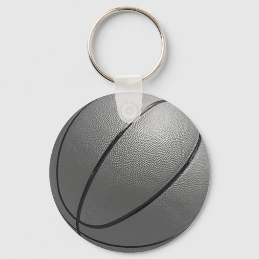 Porte-clés Basket-ball noir et blanc (Recto)