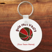 Porte-clés Basket-ball - Noir/Rouge (Recto)