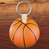 Porte-clés basket-ball orange 3D (Recto)