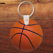 Porte-clés Basket-ball orange et noir (Recto)