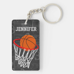 Porte-clés Basket-ball personnalisé et cercle de tableau