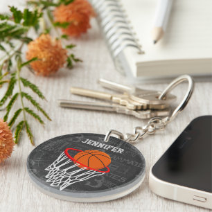 Porte-clés Basket-ball personnalisé et cercle de tableau