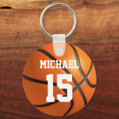 Porte-clés Basket-ball Votre nom (Recto)