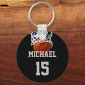 Porte-clés Basket-ball Votre nom (Verso)