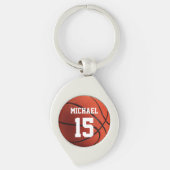 Porte-clés Basket-ball Votre nom (Devant)