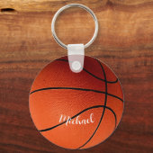 Porte-clés Basket-ball Votre nom Personnalisé (Verso)