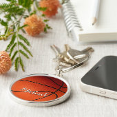 Porte-clés Basket-ball Votre nom Personnalisé (Côté)