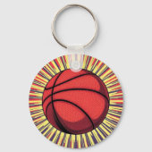 Porte-clés Basket-ball Votre nom Pop Art (Verso)