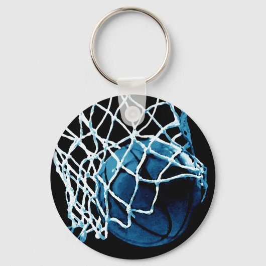 Porte-clés Basket bleu (Recto)