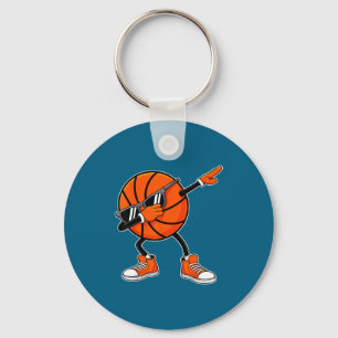 Porte-clés Basketball ball faisant le dab avec des lunettes d