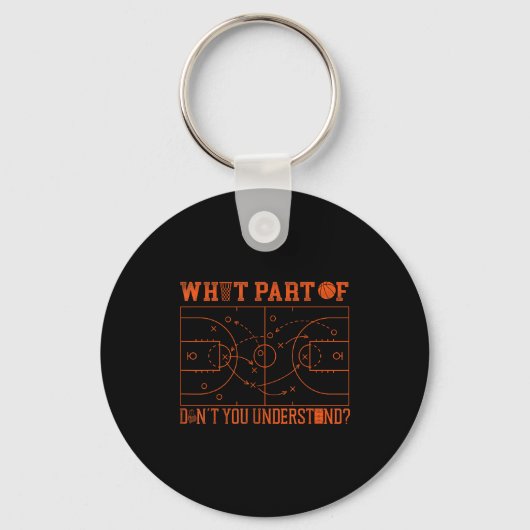 Porte-clés Basketball Bball What Part Of Don't You Understand (Recto)