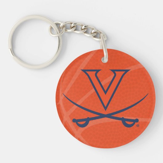 Porte-clés Basketball des Cavaliers de Virginie (Devant)