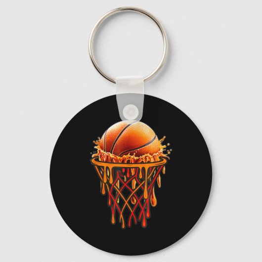 Porte-clés Basketball Drip Graphic, Basketball Funny Bruh Gif (Recto)