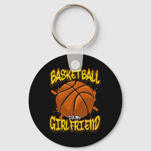 Porte-clés Basketball Est Ma Petite Amie Drôle Joueurs De Bba