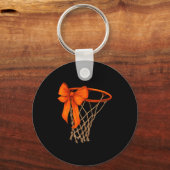 Porte-clés Basketball Hoop With Bow Cute Basketball Aesthetic (Recto)