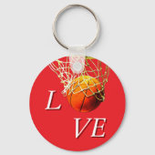 Porte-clés Basketball I Love (Verso)