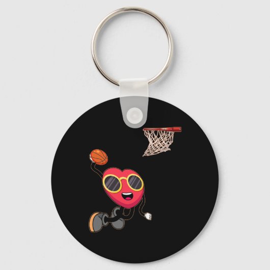 Porte-clés Basketball Lover Hoop Loop Valentine Day (Recto)