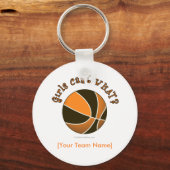 Porte-clés Basketball - Noir/Orange (Recto)