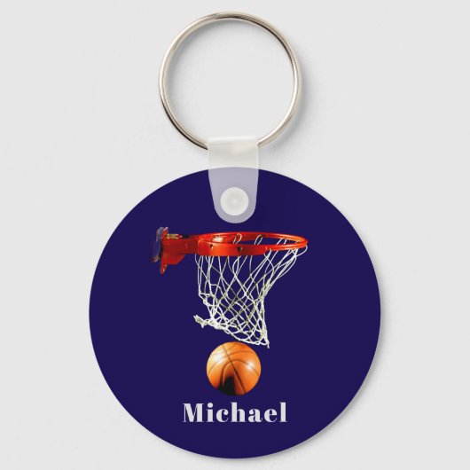 Porte-clés Basketball Replace with Your Name (Recto)