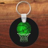 Porte-clés Basketball Shamrock Lucky Clover Irish St Patrick' (Recto)