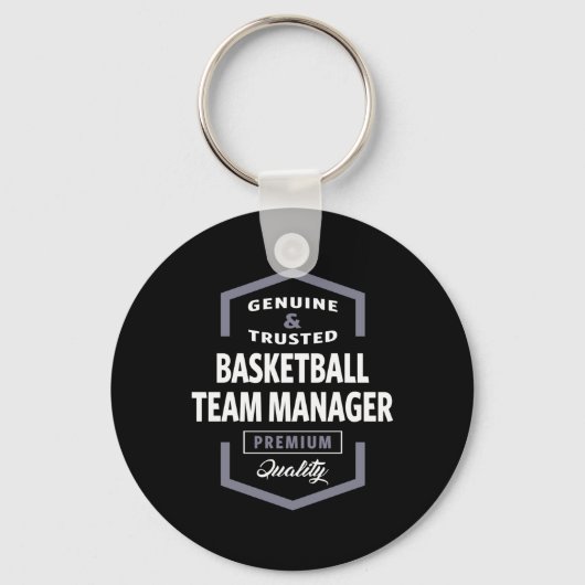 Porte-clés Basketball Team Manager Logo Idées cadeaux (Recto)
