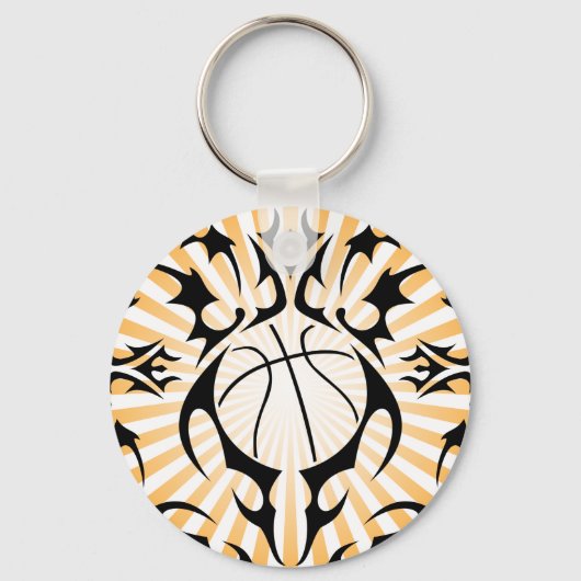 Porte-clés basketball. tribal. (Recto)