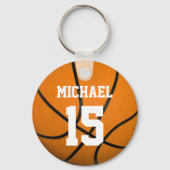 Porte-clés Basketball Votre nom Personnalisable (Verso)