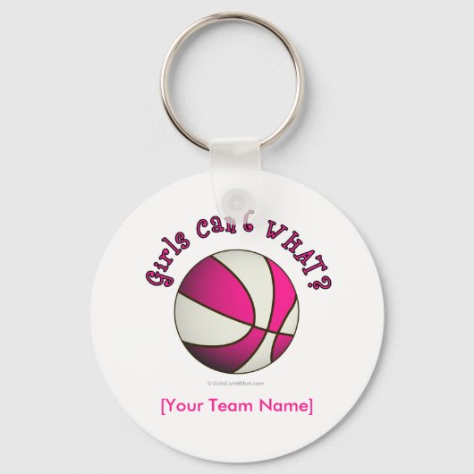 Porte-clés Basketball - White/Pink (Recto)