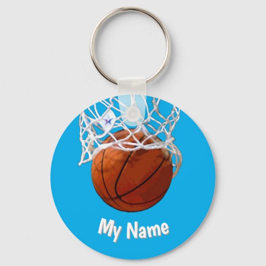 Porte-clés Basketball Your Name Custom (Recto)