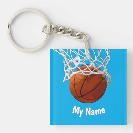 Porte-clés Basketball Your Name Custom (Devant)