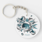 Porte-clés Baskets gris turquoise étoiles acheter 1 ou en vra (Devant)