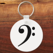 Porte-clés Bass Clef - F Clef Music Symbole (Recto)