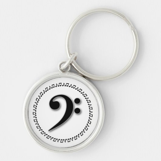 Porte-clés Bass Clef Music Note Design (Devant)
