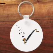 Porte-clés Basse Clarinet avec notes musicales (Recto)