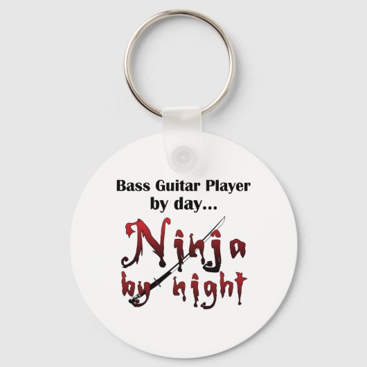 Porte-clés Basse guitare Ninja (Recto)