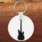 Porte-clés Basse Guitare Silhouette, instrument de musique (Recto)