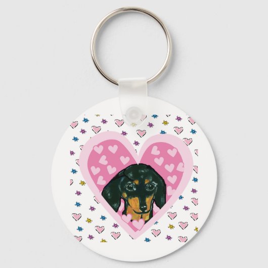 Porte-clés Basset allemand (Recto)