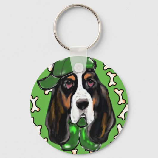Porte-clés Basset Hound (Recto)