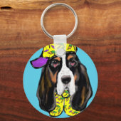 Porte-clés Basset Hound (Recto)