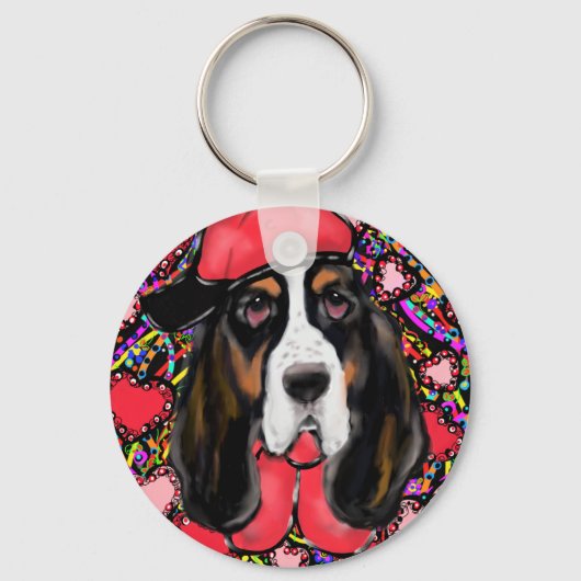 Porte-clés Basset Hound (Recto)