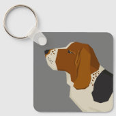 Porte-clés Basset Hound (Recto)