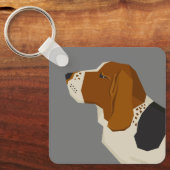 Porte-clés Basset Hound (Recto)