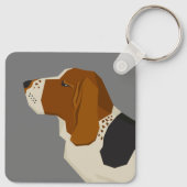 Porte-clés Basset Hound (Dos)